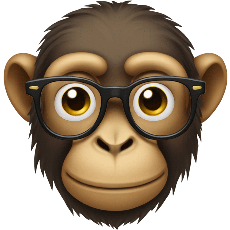 Monkey wearing glasses emoji