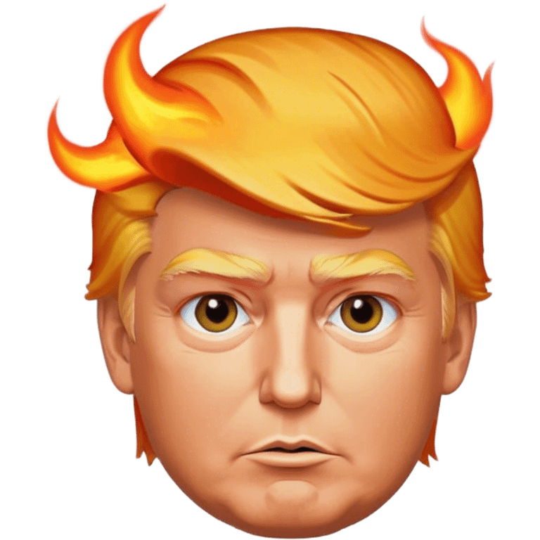 Donald Trump Flame hair emoji