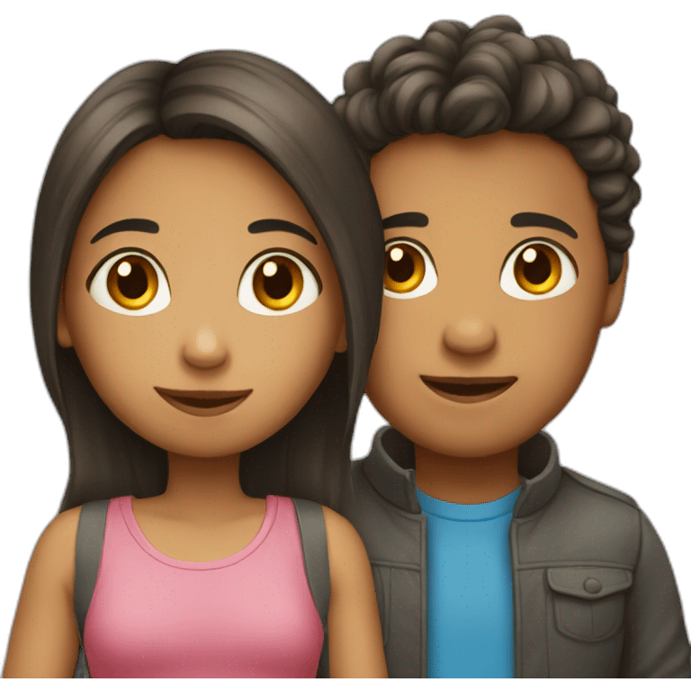 Boy with girl emoji