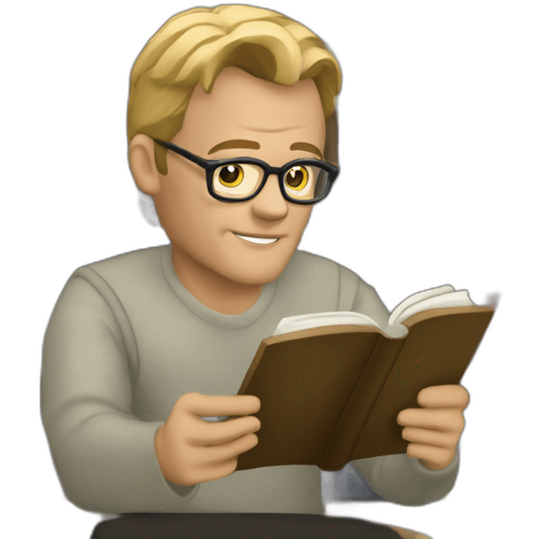 Daniel Jackson from Stargate reading a book emoji