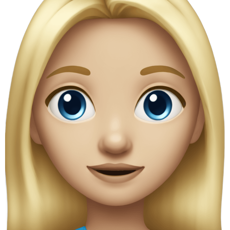  blonde girl child with blue eyes  emoji