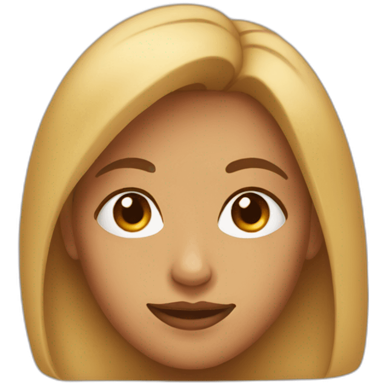 full-face female profile with a hump in the nose emoji