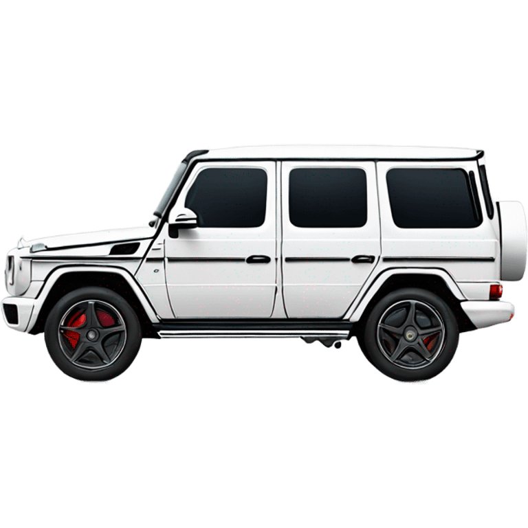 White Mercedes gwagon back emoji