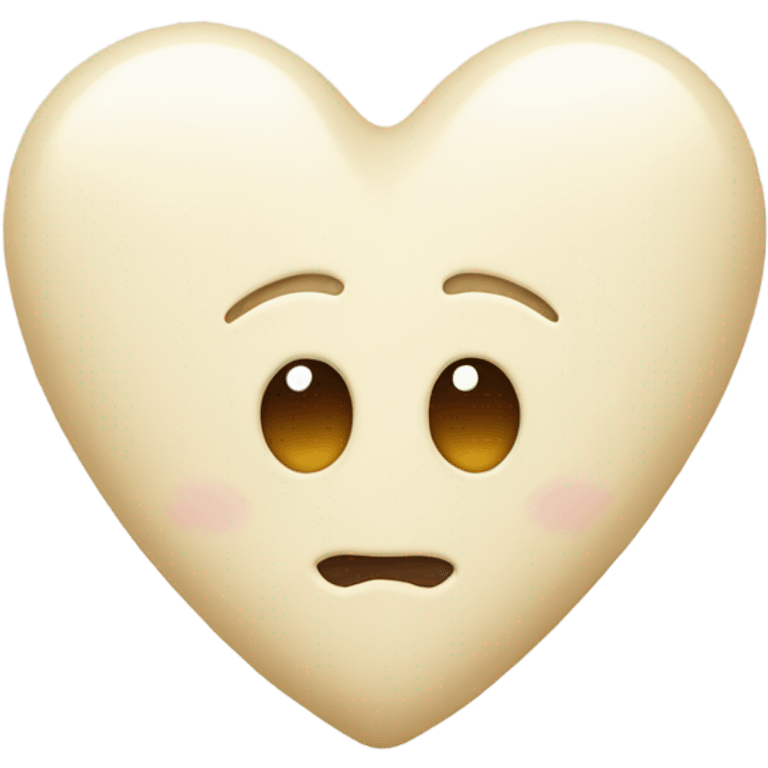 cream heart emoji