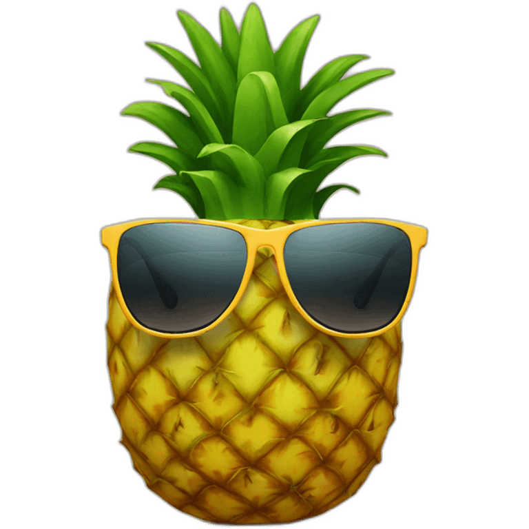 Pineapple with sunglasses and sombrero emoji