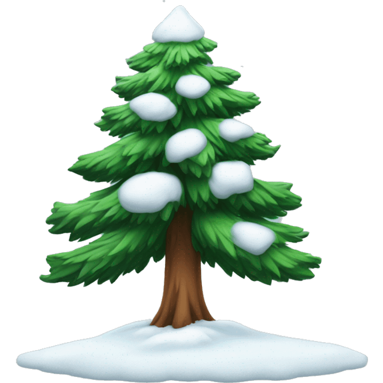 Evergreen tree with snow on top  emoji