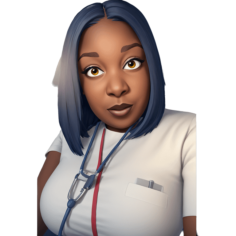 nurse girl looking at viewer emoji