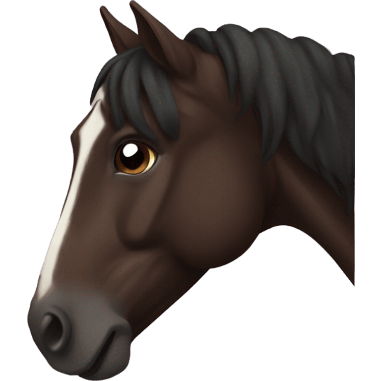 Dark brown horse emoji