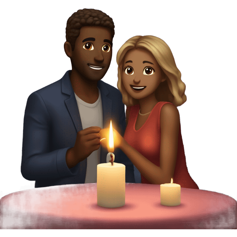 Hyper Realistic Romantic candlelit date emoji