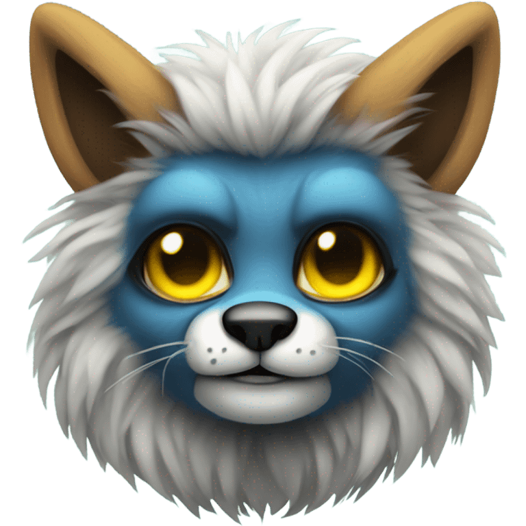 Colorful cute edgy badass anthropomorphic furry  emoji