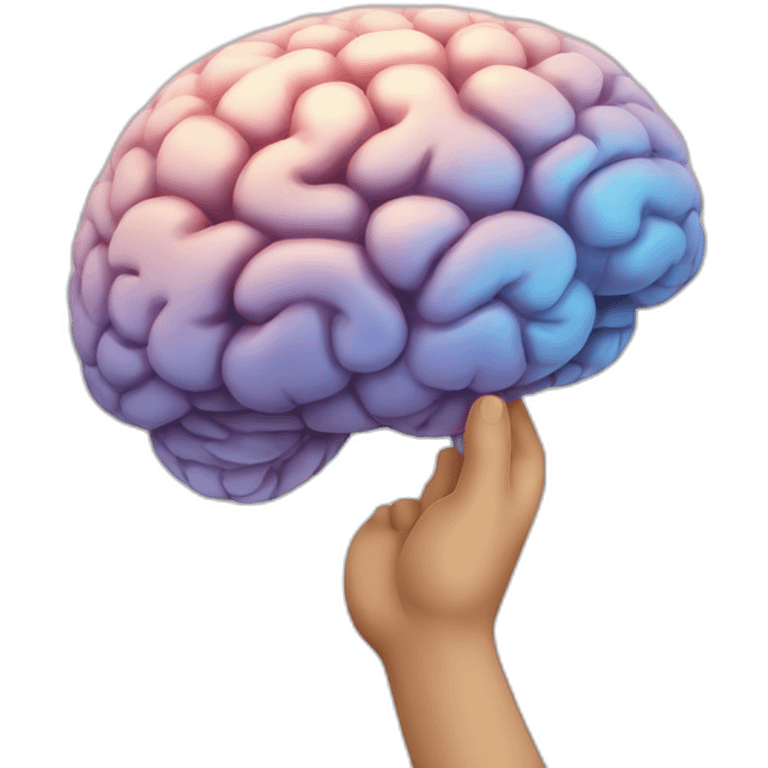 Brain in hand emoji