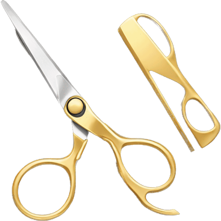 hair cutting shears gold emoji