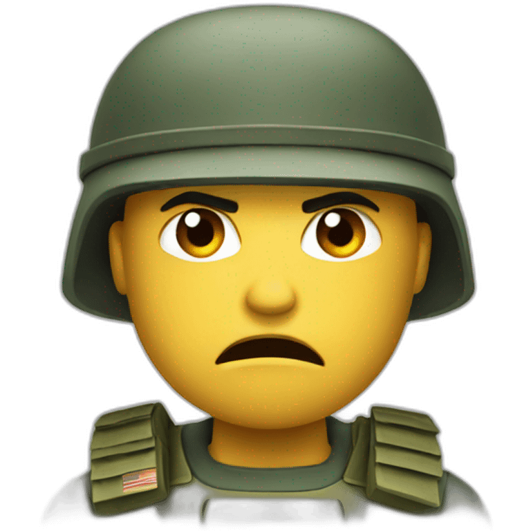 Soldier angry emoji