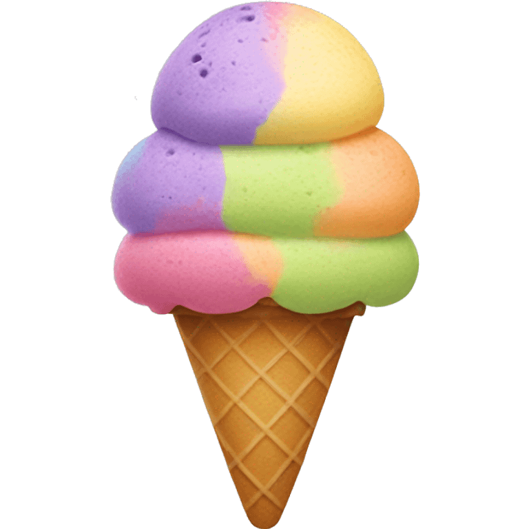 Multicolor ice cream emoji