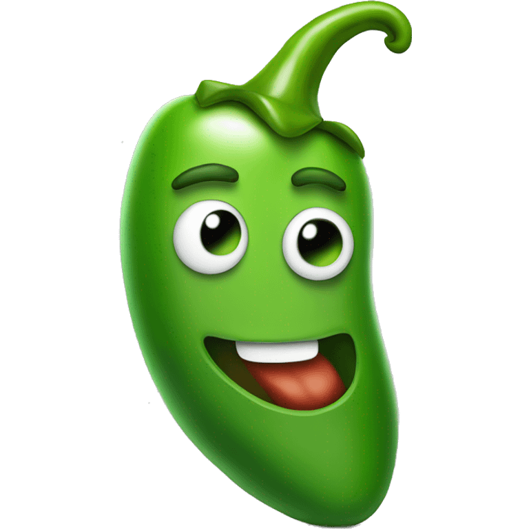 Green chili pepper emoji