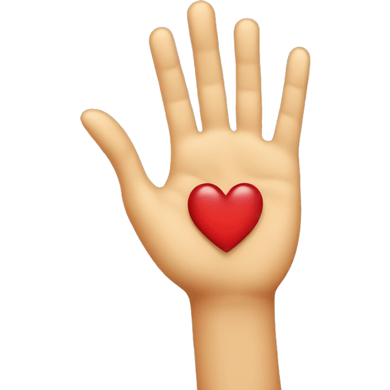 Hands making heartfelt pleasing with heart inside emoji