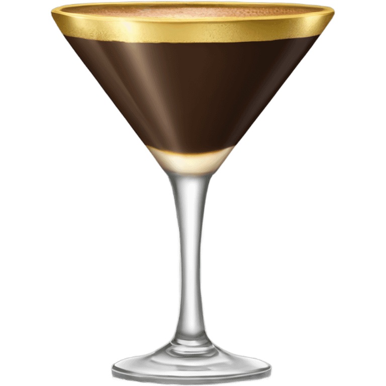 gold rimmed espresso martini glass  emoji