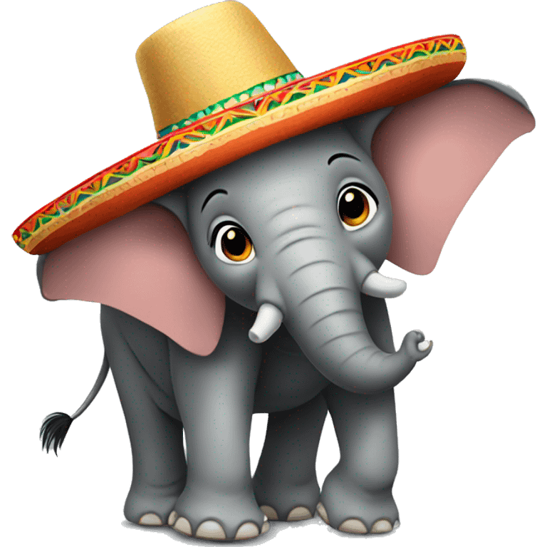 Elephant wearing a sombrero  emoji