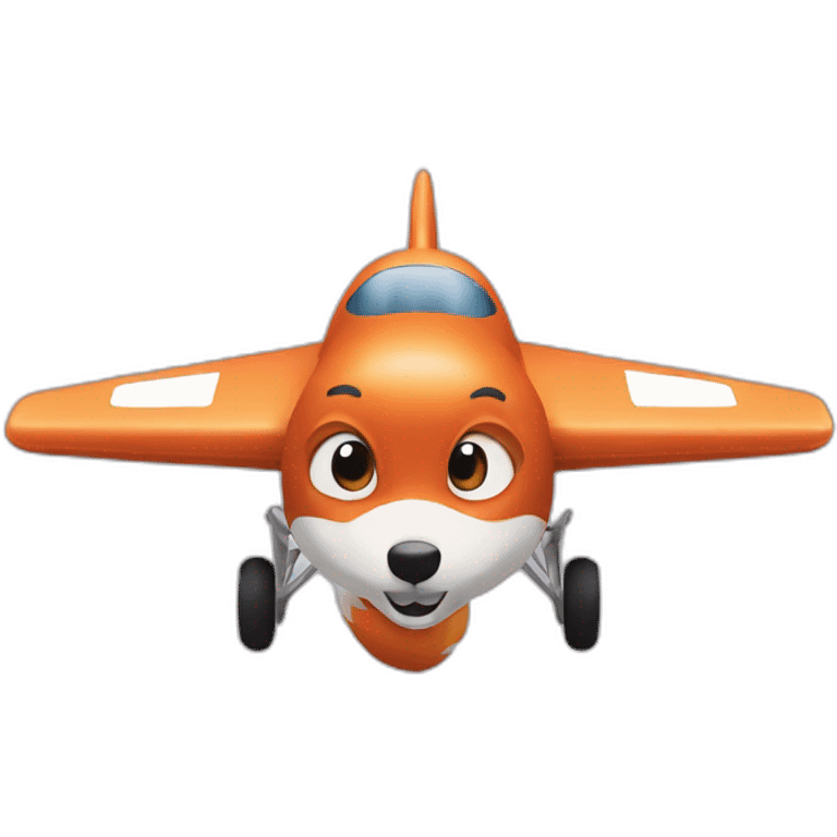 fox in plane emoji