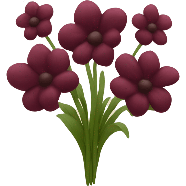 Bouquet of burgundy flowers emoji