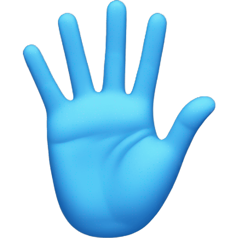 The hand is blue emoji