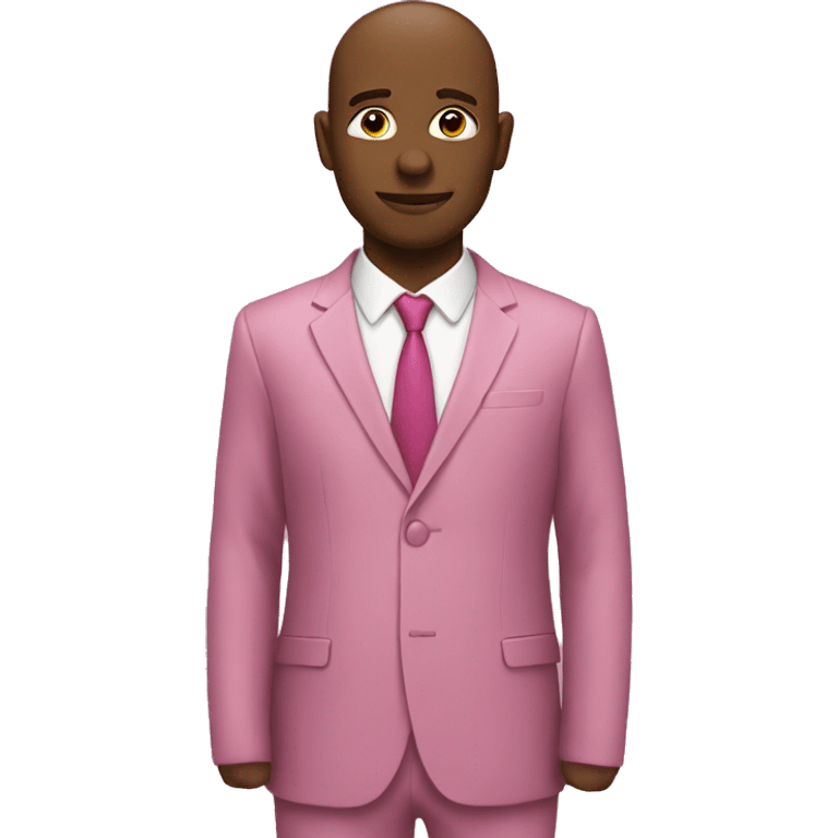 Pink coloured man wearing suit emoji