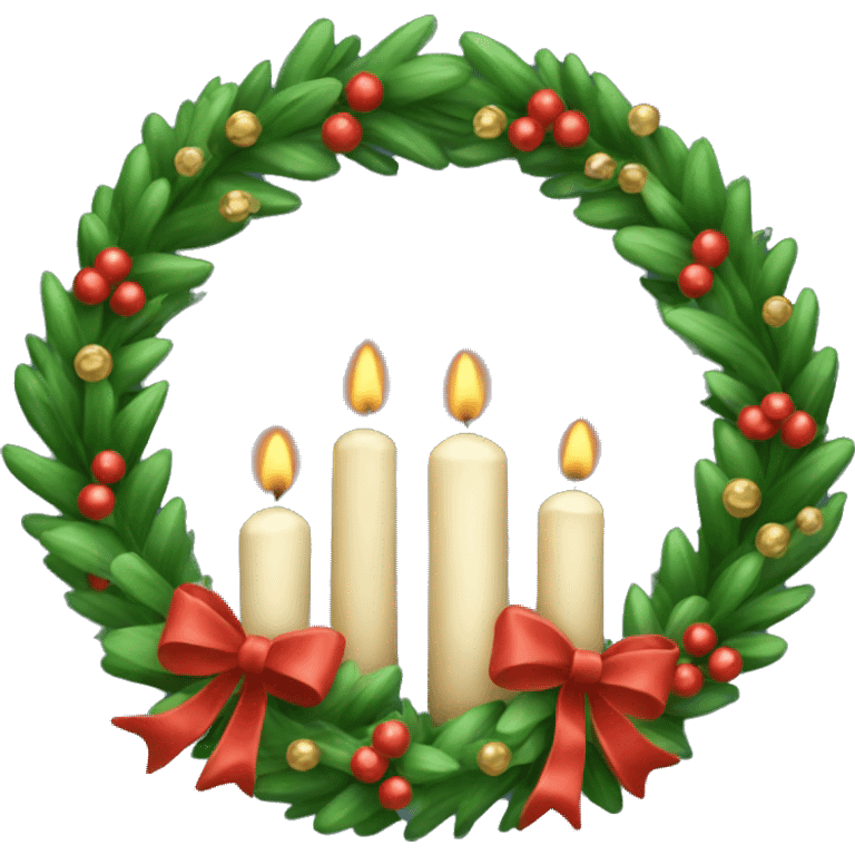 Christmas candle wreath emoji