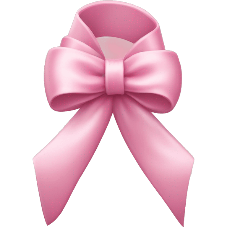 Light pink ribbon tied in a bow around a flexing bicep emoji