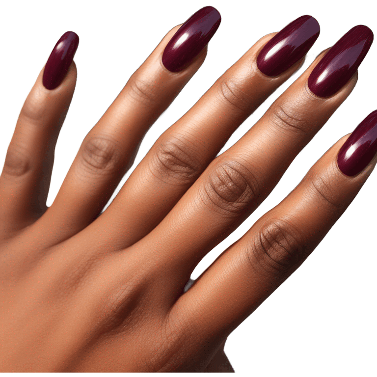 Burgundy nail color emoji