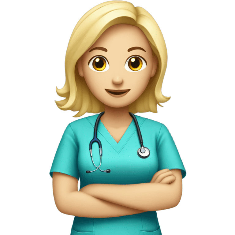 Blonde nurse emoji