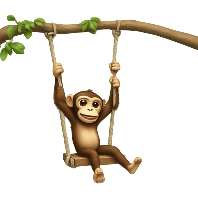 Monkey on a swing emoji