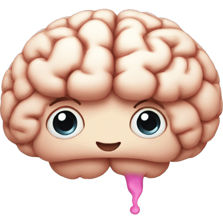 Cute brain emoji