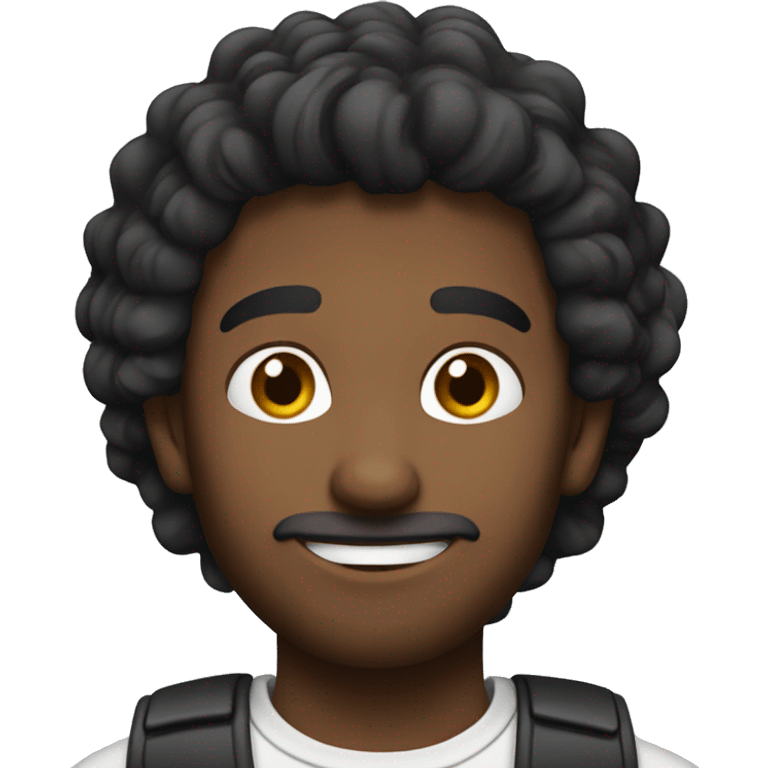 chico moreno con el pelo negro  emoji