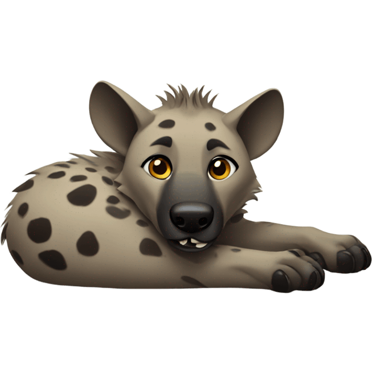 Hyena laying down emoji