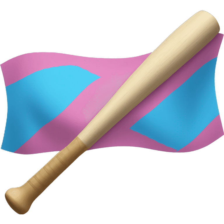 Transgender flag baseball bat emoji