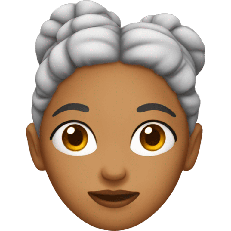 woman wit bun emoji