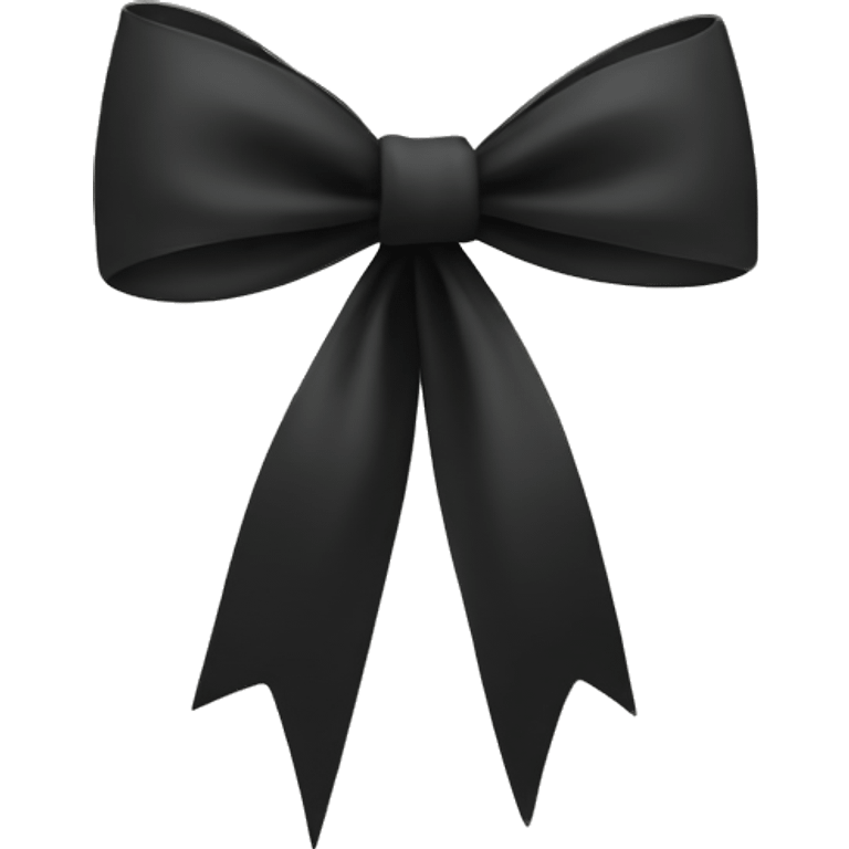 bow black with star in the middle emoji