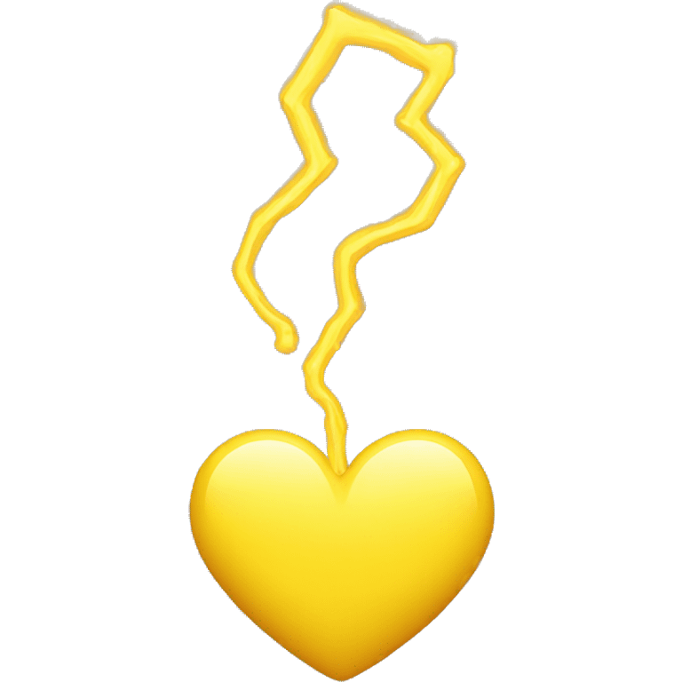 Yelow boken heart emoji