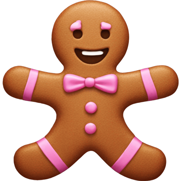 Pink gingerbread man  emoji