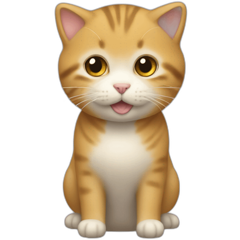 Chat sur le dos d’un hamester emoji