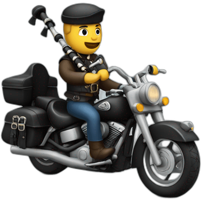 bagpiper on a motorcycle emoji