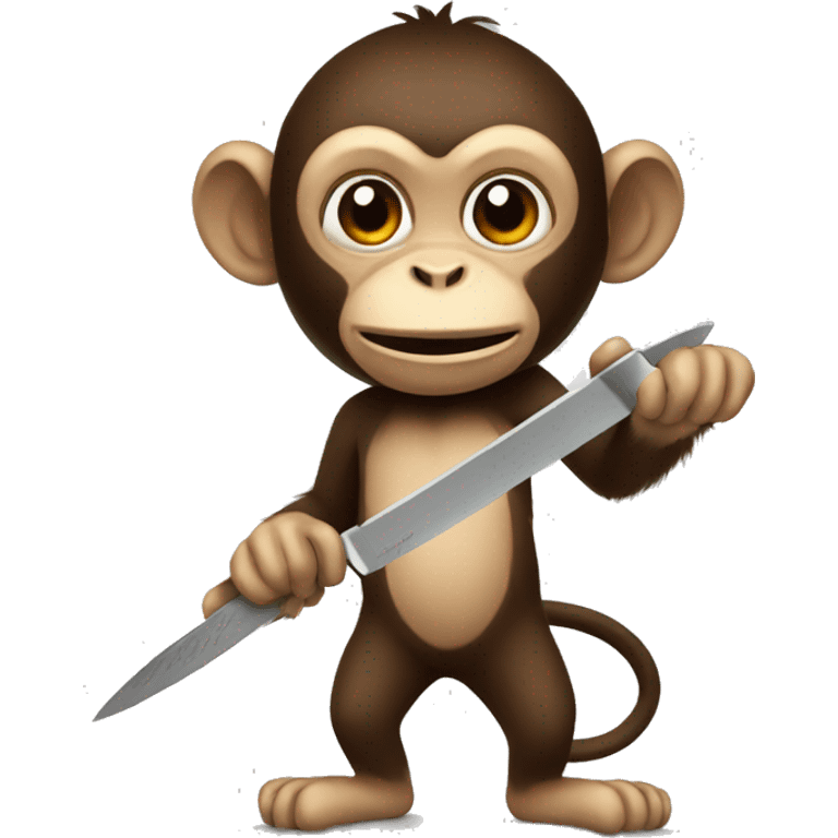 monkey with a knife emoji