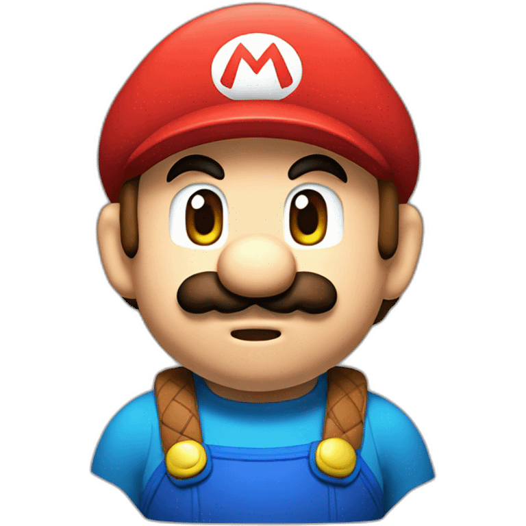 Mario crying on a Wii U emoji