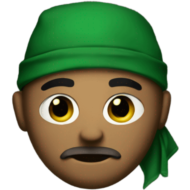 Gangster with a green bandanna  emoji