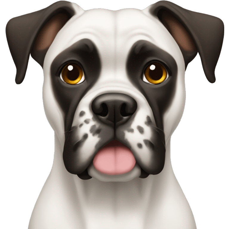 Black muzzle boxer dog emoji