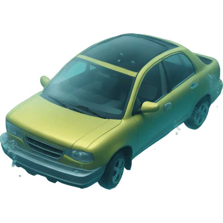 A car underwater emoji