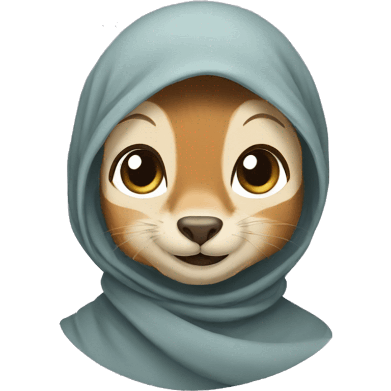 Squirrel with hijab emoji