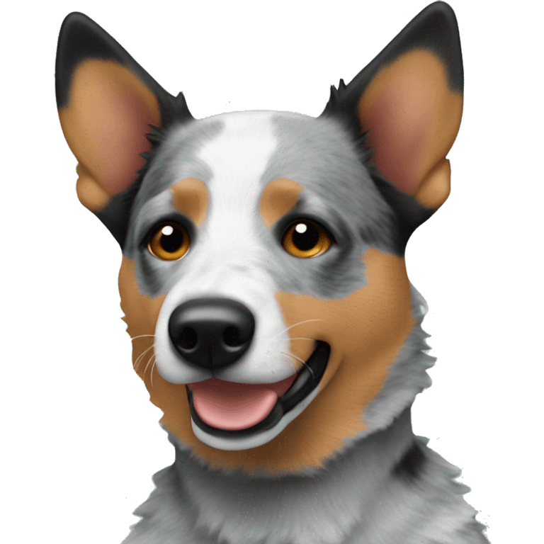 Blue heeler ears down emoji