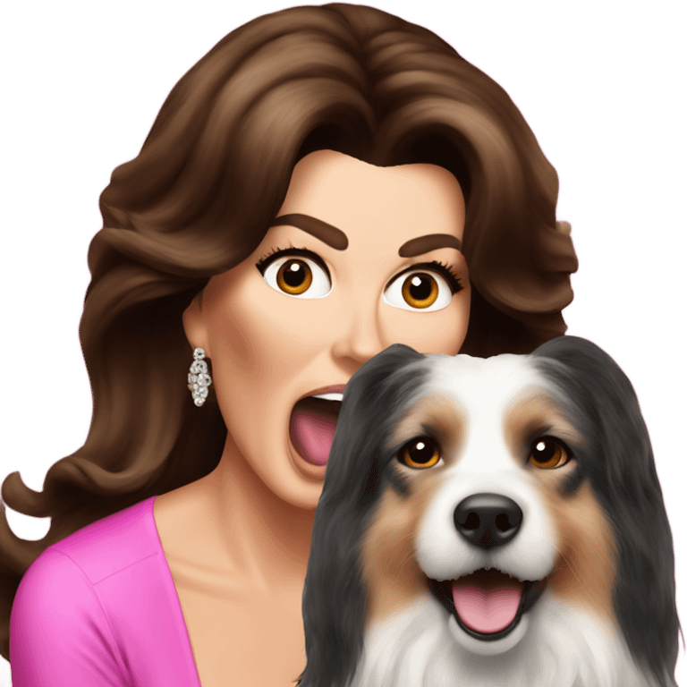 Lisa Vanderpump yelling at a dog  emoji