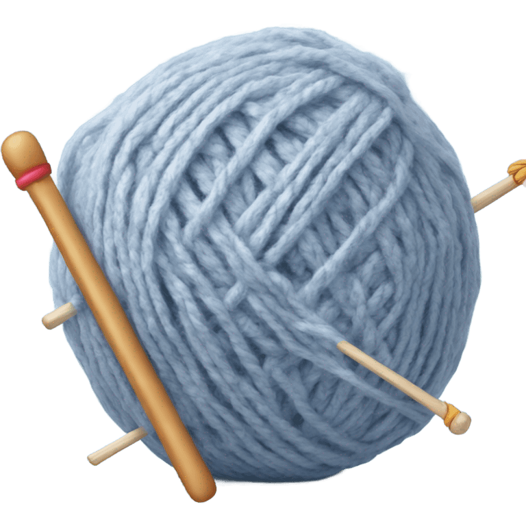 ball of yarn with knitting needles emoji